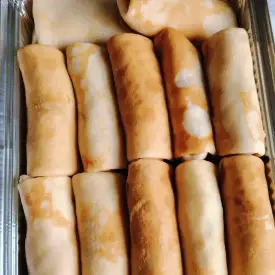 Блинчики с творогом и джемом