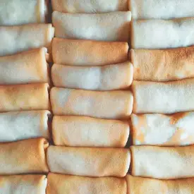 Блинчики с капустой и грибами