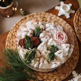 Новогодняя композиция из зефира