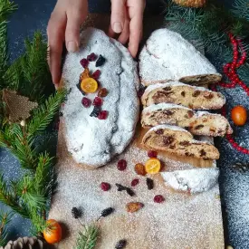 Творожный бездрожжевой штоллен в пакетике