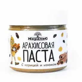 Арахисовая паста с корицей и изюмом, «Мералис» 300 гр. РФ