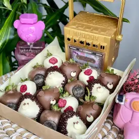 Клубника в шоколаде «Мишки-Ёжики», 16 шт.