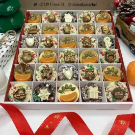 Новогодний «Адвент-календарь» на 30 конфет с заданиями