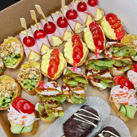 Брускетта с паштетом из форели