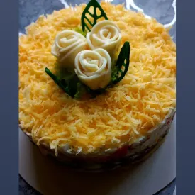 Мимоза с красной рыбой, 1кг.