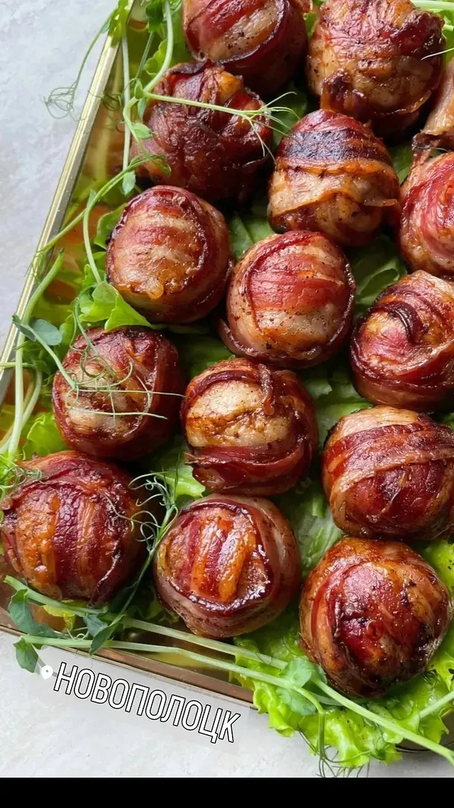 Мясные шарики с сыром в беконе, 1кг. фото 1