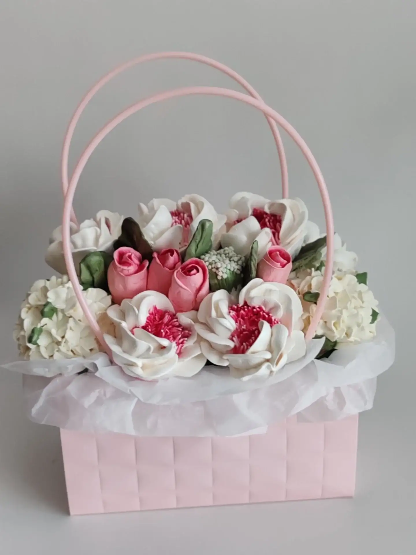 Букет из зефира в сумочке фото 5