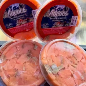 Кусочки лосося (слабосоленые)