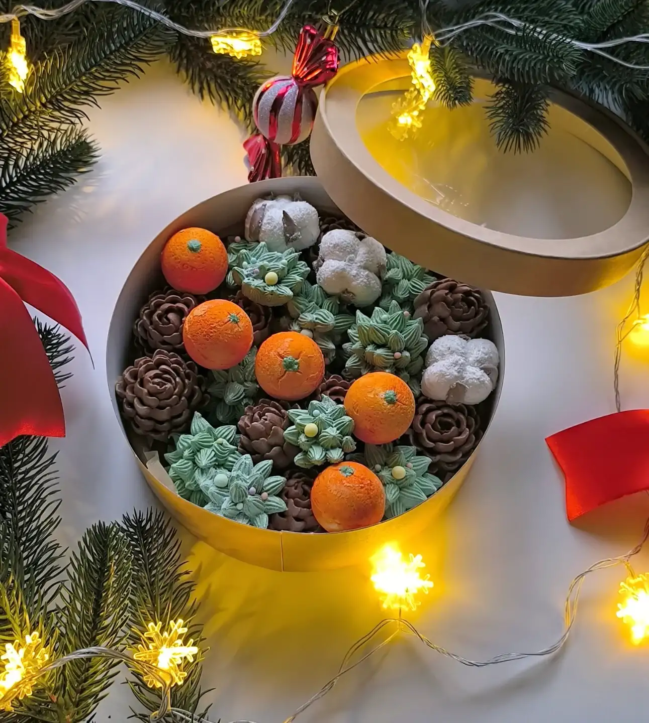 Новогодняя зефирная коробочка