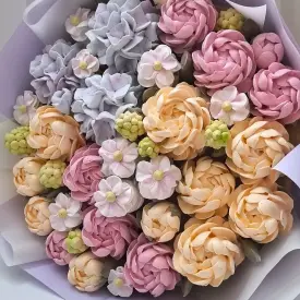 Букет зефирных цветов L