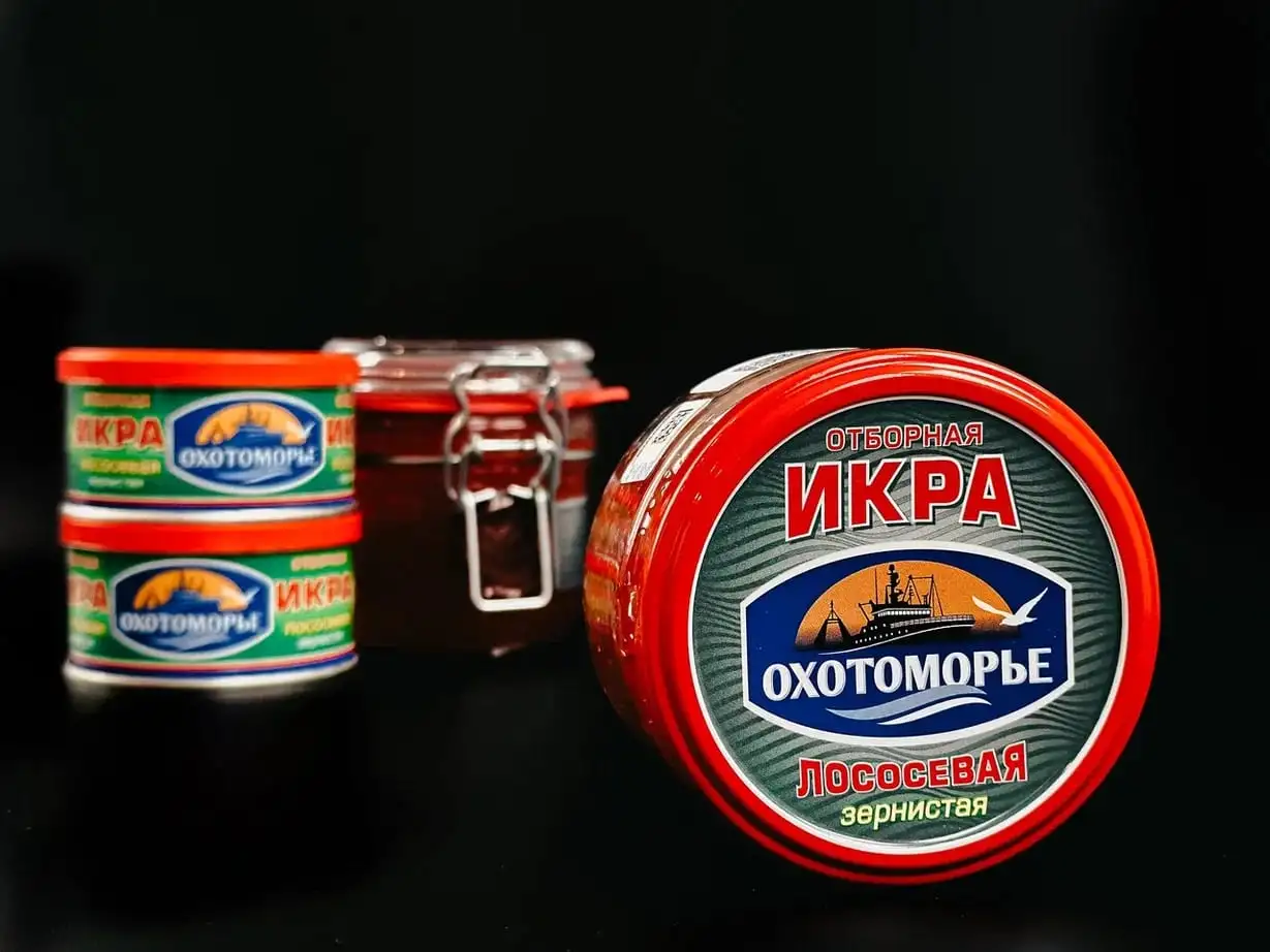 Икра горбуши «Охотоморье», 200 г фото 1