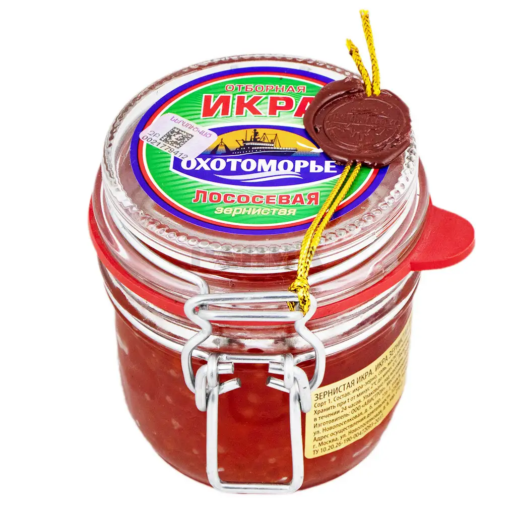 Икра кеты «Охотоморье», отборная, ст/б, 230 г