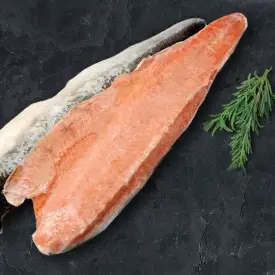 Филе горбуши на коже, мороженое