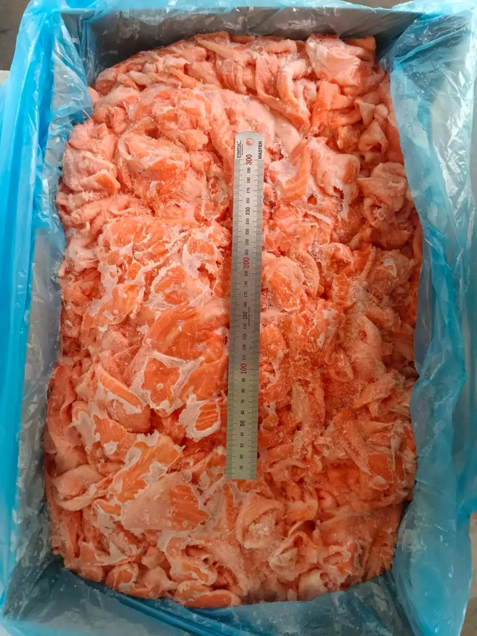 Обрезь лосося/форели мороженая, без кожи фото 2