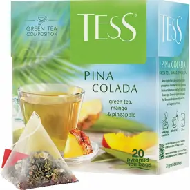 Чай «Tess» 20 пак*1,8 гр., зеленый, пирамидка, Pina Colada