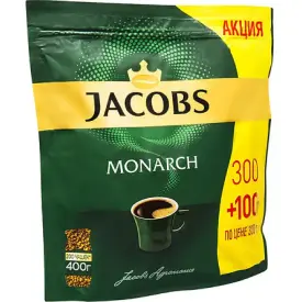 Кофе «Jacobs Monarch» растворим. сублим., 400 гр., пак.