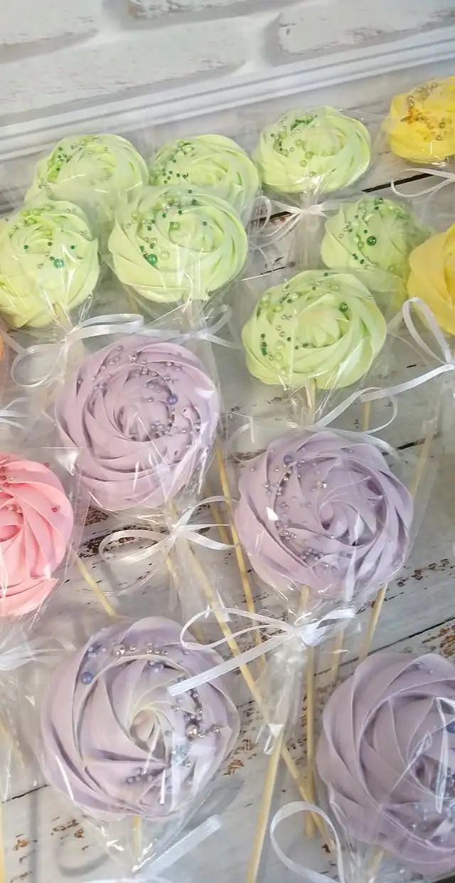 Меренга с декором фото 4