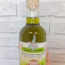 Конопляное сыродавленное масло первого отжима, 100 мл.