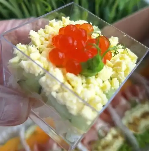 Сырно-яичный мини-салатик