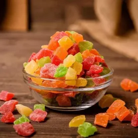 Ананас (цукаты), кубики, четыре цвета, 5 кг