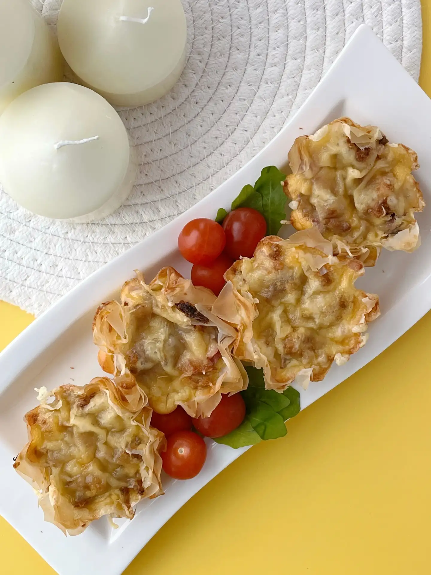 Корзиночки с грибами, ветчиной и картофелем