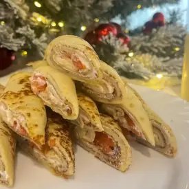 Блинчики с форелью