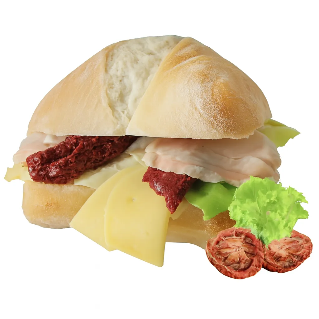 Сэндвич-чиабатта с индейкой и вялеными томатами, 120 г