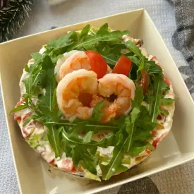 Салат с креветками