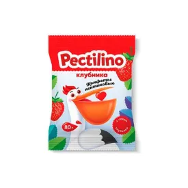 Конфеты пектиновые с соком клубники Pectilino 80 г, 15 шт./уп.