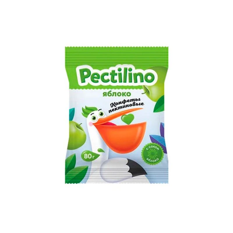 Конфеты пектиновые с соком яблока Pectilino 80 г, 15 шт./уп.