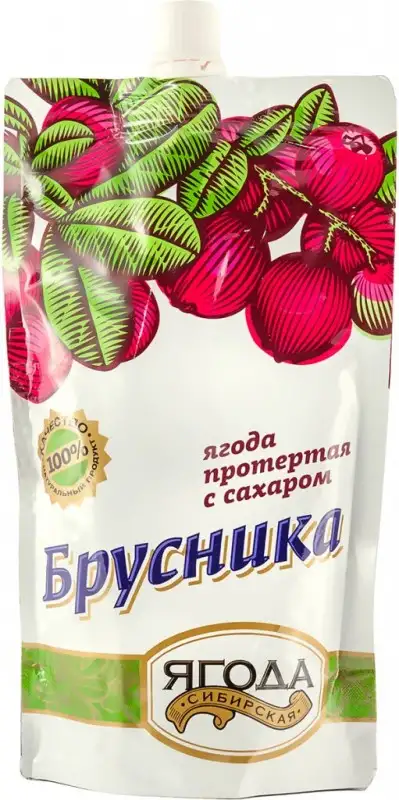 Брусника протёртая с сахаром