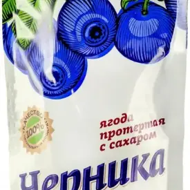 Черника или малина протёртая с сахаром