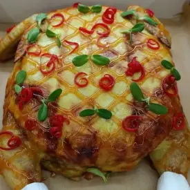 Курица с блинами