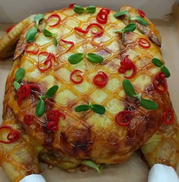 Курица с блинами