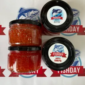 Икорный набор КЕТА + КИЖУЧ в стекле, 500 гр.