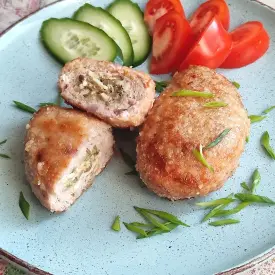 Зразы с грибами и яйцом