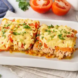 Филе горбуши с овощами в фольге