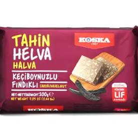 Кунжутная халва KOSKA с фундуком и кэробом, 200 гр