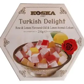 Рахат лукум KOSKA с ароматом розы, 250 гр