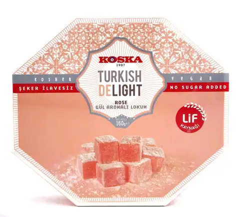 Рахат лукум Koska с ароматом розы, без сахара, 160 гр