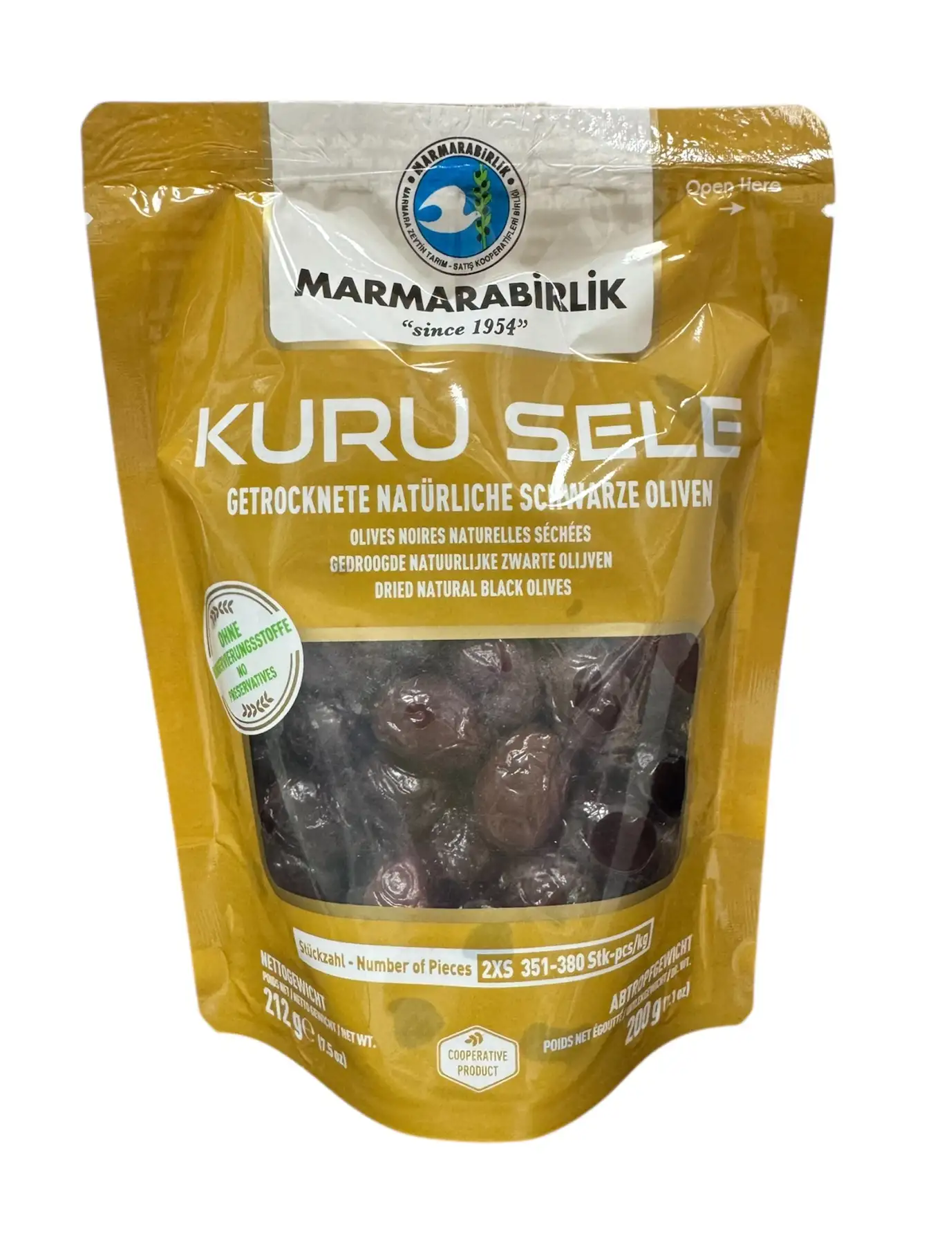 Маслины Marmarabirlik kuru sele вяленые 2XS, 200 гр