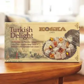 Рахат лукум KOSKA с фундуком, фисташками и кокосом, 500 гр