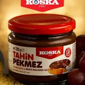 Кунжутная паста Koska c виноградным пекмезом, 350 гр (Турция)