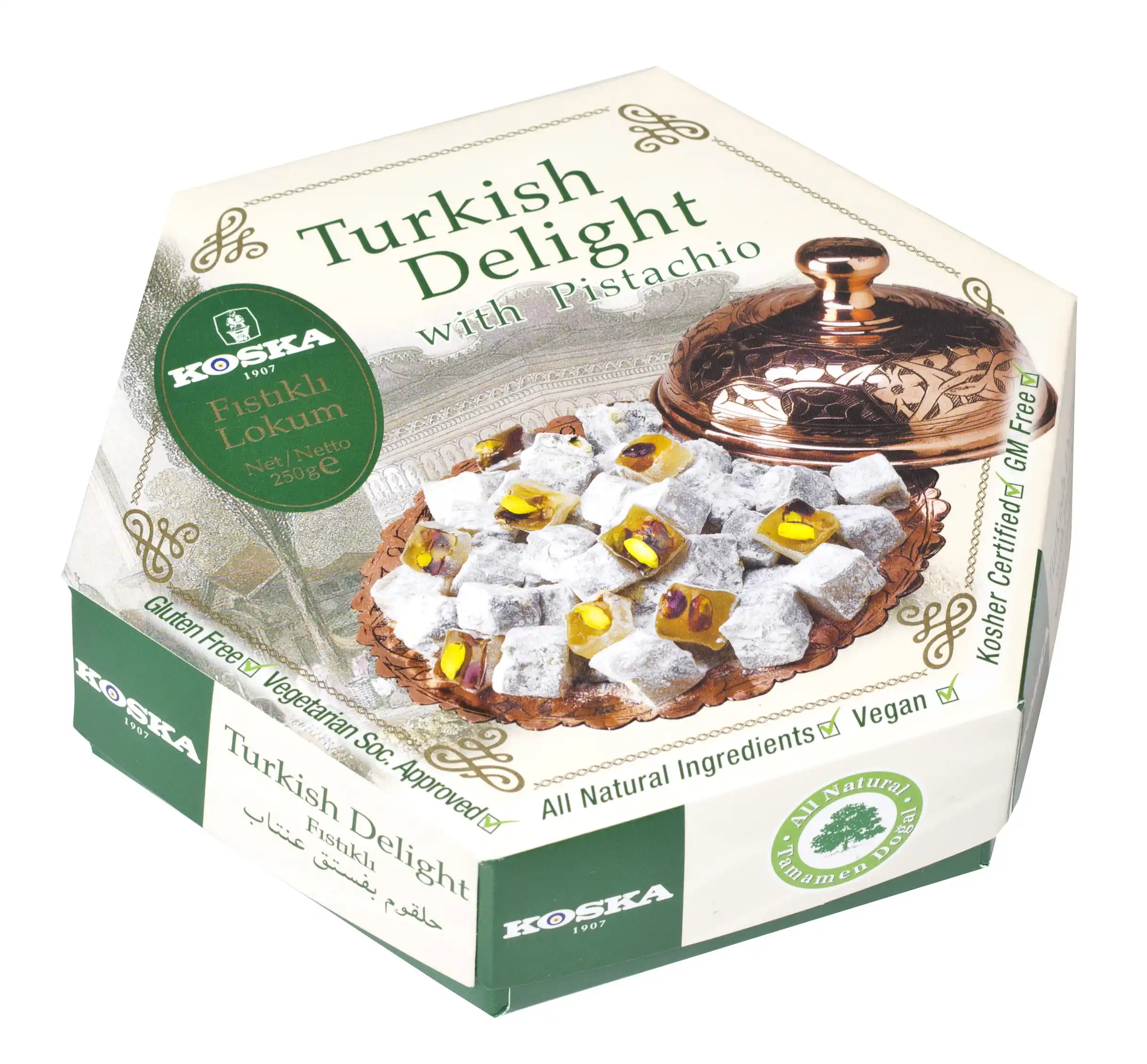 Рахат лукум KOSKA с фисташками, 250 гр