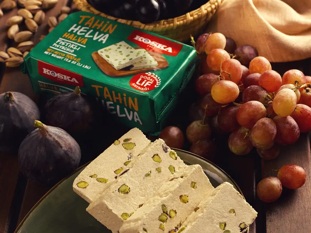 Кунжутная халва KOSKA с фисташками, 500 гр