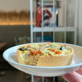 Киш с тыквой и курицей