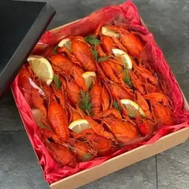 Картонная коробка из 30 раков размера S