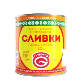 Сливки концентрированные стерилизованные, 10 %