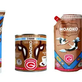 Молоко частично обезжиренное сгущенное с сахаром и какао м.д.ж. 7,5%