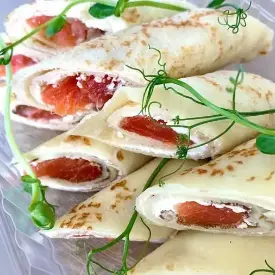 Блинчики с форелью